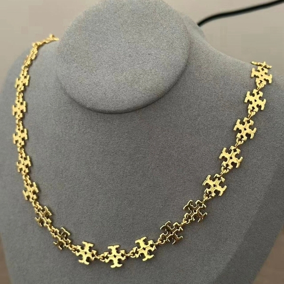 Tory Burch Gold Logo Necklace - Picture 2 of 6